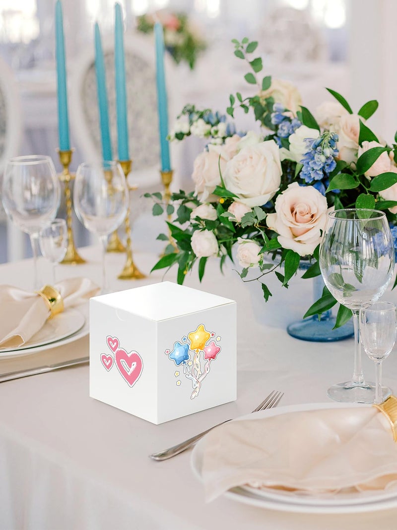 Eupako Gift Boxes 4x4x4 25 Pack White Kraft Paper Box with Lids Party Favor Boxes for Bridesmaids Proposal, Crafting, Cupcake, Wedding, Christmas - Image 5